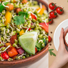 Sprouts chaat with curd