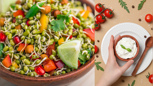 Sprouts chaat with curd