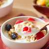 Greek yogurt bowl with nuts and fruit