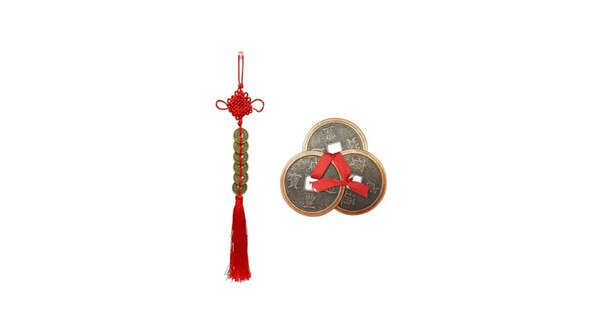 Six Coins Tied by a Red Thread