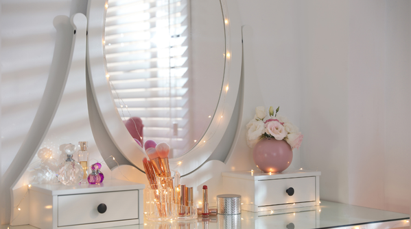 Highlight mirrors and wardrobes with fairy lights