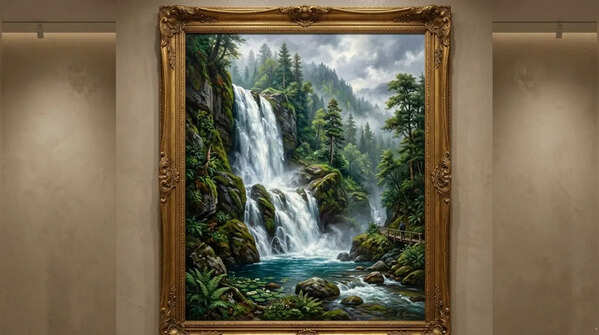 Waterfalls painting