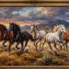Painting of seven running Horses