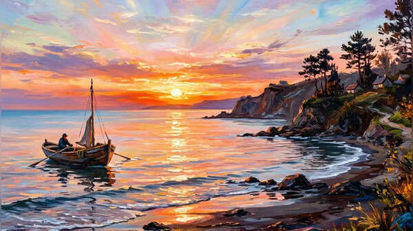 Sunrise painting