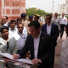 Rubio wrote in the visitors' book