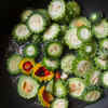 Fry the bitter gourd