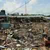 Multi-storey slums had grown beside tracks