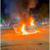 Article image for: Quick-thinking BJP functionary rescues two from burning car