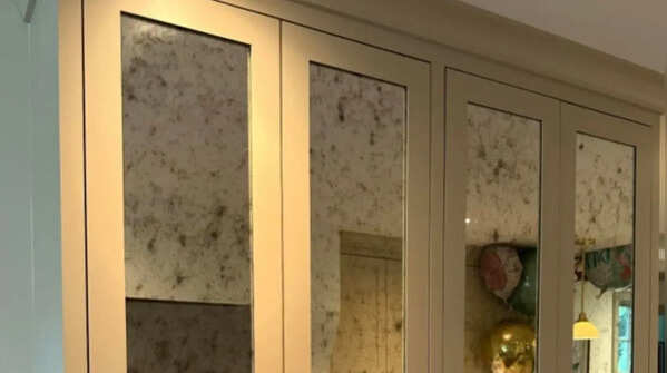 Antique mirror glass