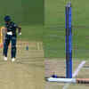 Article image for: Bat flies, stumps broken: Sai Sudharsan suffers bizarre hit-wicket dismissal