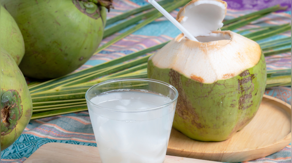 Coconut water and fresh fruits