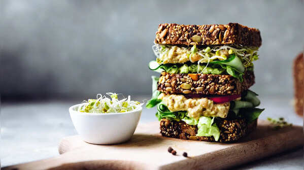 Sprouts and Veggie Sandwich