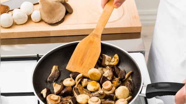 Mushrooms and soft vegetables