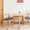 Foldable tables allow flexible furniture usage