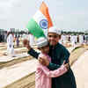 Youngsters wave Tricolour during Eid-ul-Adha celebrations