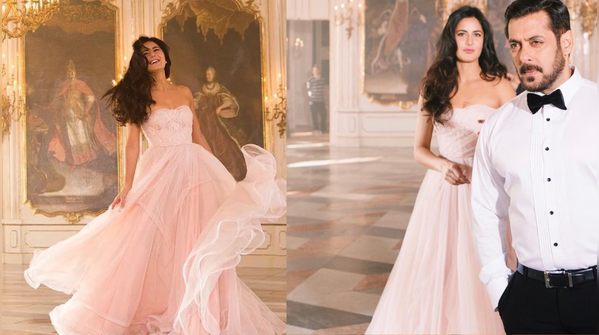 Pink strapless gown from the ‘Dil Diyan Gallan’ song in ‘Tiger Zinda Hai'.