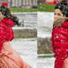Pink puffer jacket with lehenga from ‘Jab Tak Hai Jaan.’