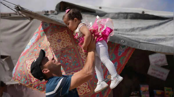 Joy at a displacement camp