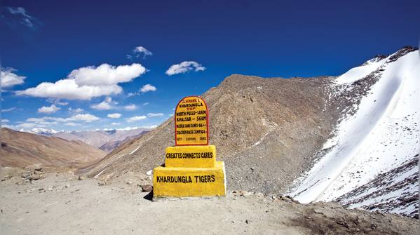 Khardung La, Ladakh (17,582 ft)