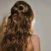 The half-up, half-down hairstyle