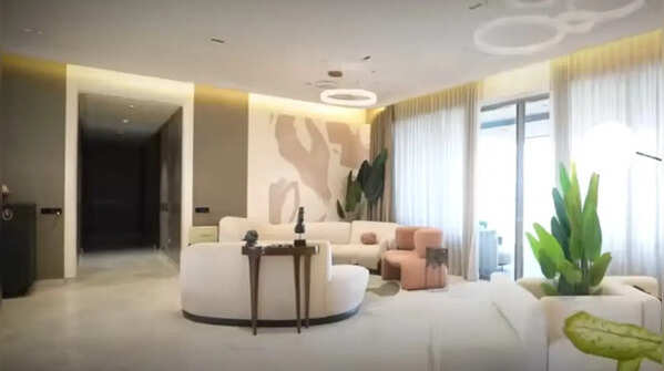 Living room with a massive size