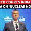 Article image for: FULL SPEECH: Hegseth ‘Throws Punches’ At China’s Xi, Cozies Up To India At Shangri-La Dialogue