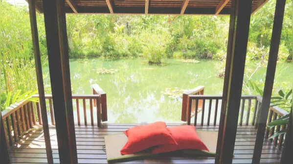 Cover the roof using jute bags or bamboo mats