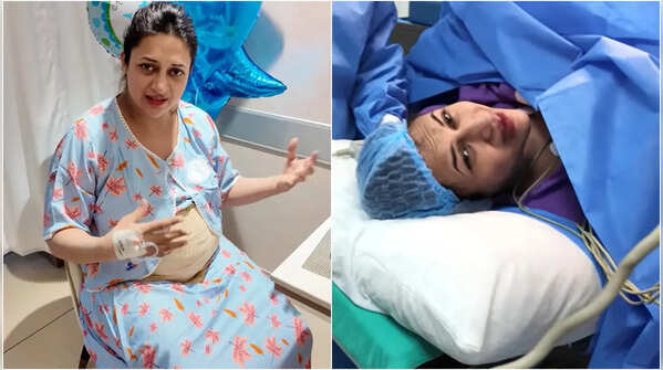 Divyanka appears calm during C-section surgery