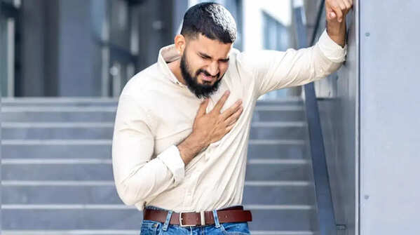 Chest pain or tightness, especially when walking or climbing stairs