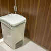  Use closed dustbins in bathrooms for hygiene reasons