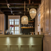 A modern indian himachali mountain lodge–inspired barplace