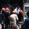Fire tenders and emergency teams converge on disaster site