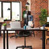 Exposed brick accent wall