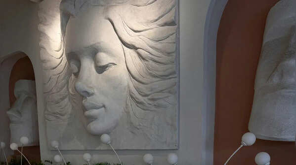 Abstract sculpted wall