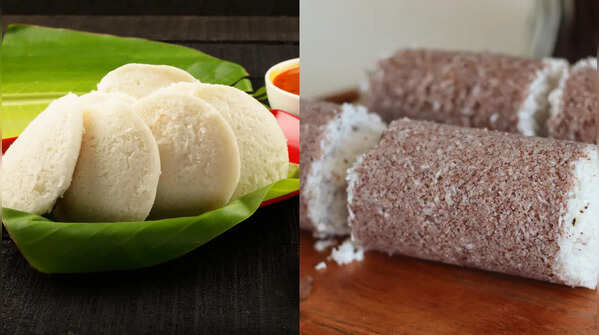 Steamed South Indian breakfast dishes
