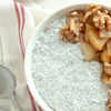 Sabja and Apple Pudding