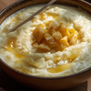Sweet Dahi-Poha with Apple Chunks