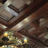 Wooden panel ceiling