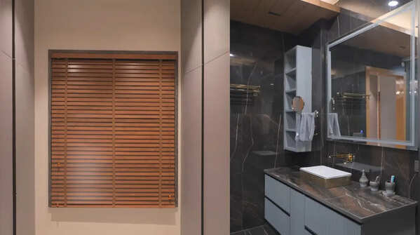 Walk-in wardrobe and bathrooms