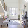 Minimalist foyer with hidden storage