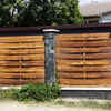 Wooden accents for boundary walls – luxurious feeling