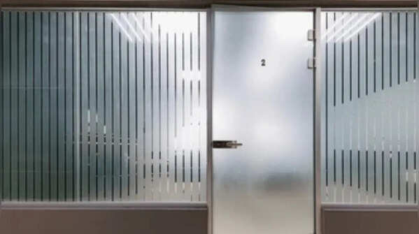 Frosted glass for a touch of privacy