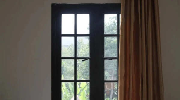 Windows with black frames