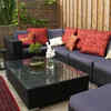 Outdoor carpets help bring the interior feel to life