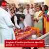 Article image for: Raghav Chadha performs pooja as PM Modi sets new record