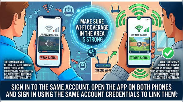 Make sure Wi-Fi coverage in the area is strong