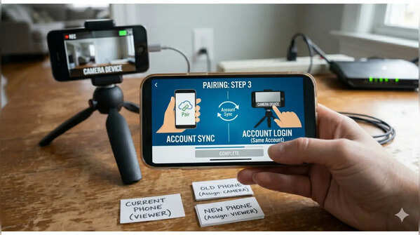 Pair the camera and viewer devices
