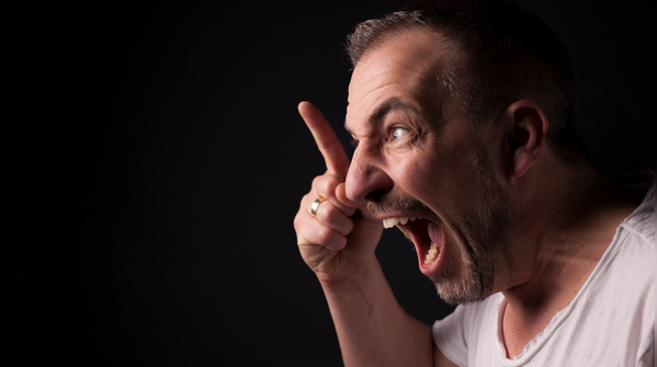 Showing anger and disrespect at home