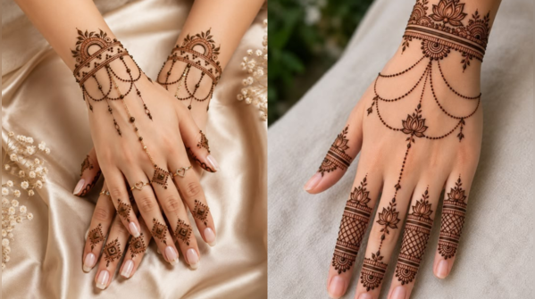 Jewellery-style mehendi design