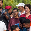 Neha Bora during protest